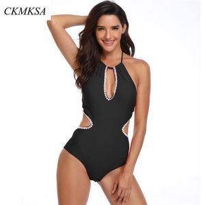 Женские купальники Deep v One Piece Swimsuit 2021 Bikini Hollow Solid Women Off Plower Bless Bulming Sup Summ