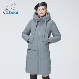 Kvinnors Long Hooded Jacket Modig Varm Kläder Vinterkläder GWD21563i 211008