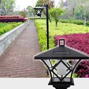Lawn Lampor Höjd 150cm Utomhus Motion Sensor Solar Powered LED För Garden Wall Arbetslampa Street Mode Pole Post så I8J8
