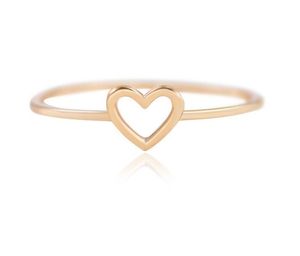 Hollow Heart Band Rings For Women Couple Wedding Promise Infinity Eternity Love Jewelry wholesale 2 colors