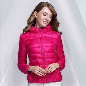 WYWAN women jacket fall/winter hooded ultra-light fashion lightweight down Korean version warm lightwe 210916
