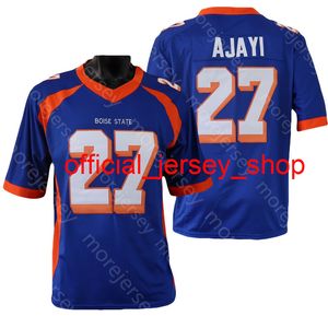 NCAA College Boise State Football Jersey Jay Ajayi Blue Size S-3XL All Stitched Embroidery