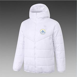 21-22 FF KOSOVO MÄNS Down Hoodie Jacket Winter Leisure Sport Coat Full Zipper Sports Outdoor Warm Sweatshirt Logo Custom