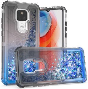 Phone Cases For Motorola One 5G Ace G Power Fast Stylus Play E 2020 2021 Liquid Bling Quicksand Shockproof Bumper Protective Cover