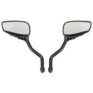 Chrome Motorcycle Skull Mirror For Harley Softail Dyna Black
