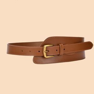 Buckles Belts Women's Decoration Fashion Waist with Coat Closing Needle Buckle Real Cowhide Seal