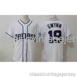 Stickerei Tony Gwynn, berühmtes amerikanisches Baseball-Trikot, genähtes Herren-Damen-Jugend-Baseball-Trikot, Größe XS-6XL