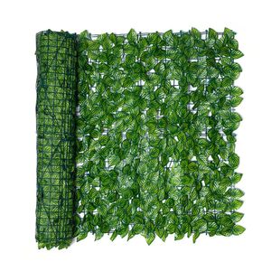 Artificial Folha Garden Fence Scence Rolo UV Fade Privacidade Protegida Privacidade Artificial Cerca De Parede Paisagismo Ivy Garden Fence Painel