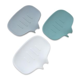 Scarico Portasapone Antiscivolo Portaoggetti da bagno Porta spugne da cucina in silicone Vassoio piatto Sapone doccia Scatola portapiatti Contenitore HY0106