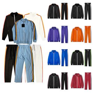 Mens Womens Tracksuits Sweatshirts Passar Män Spår Sweat Suit Coats Retro Casual Med Vit Striped Side Webbing Nödvändig på hösten och vintern