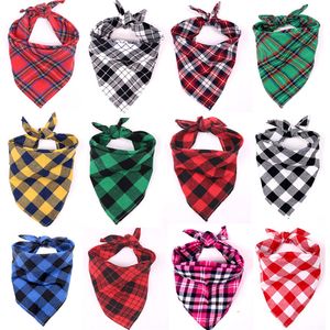 Tail Supplies Dog Bandana Collar Scarf för hundvalp katt Små medelstora stora justerbara kragen | Handkerchief Plaid Cotton Handkerchiefs Triangle Bibs Tillbehör