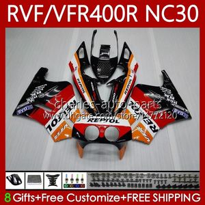 Kroppssats för Honda RVF400R VFR400 R NC30 V4 VFR400R 89-93 79NO.67 RVF VFR 400 Hot Repsol RVF400 R 400RR 89 90 91 92 93 VFR400RR VFR 400R 1989 1990 1991 1992 1993 Fairing