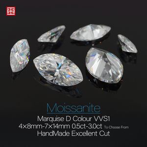 GIGAJEWE White D Color Marquise cut VVS1 moissanite diamond 0 5-3ct for jewelry making manual cut289u