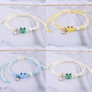 Charm Bracelets Cartoon Pendant Fashion Hand Made Bracelet Bangles DIY Rope Chain Gift For Women Wholesale Frog Cute