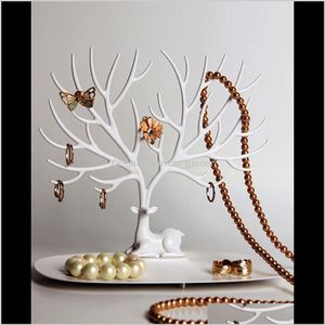 Förpackning smycken min lilla hjort bricka aessories träd halsband örhänge ring titta nyckel arrangör smycken display stativ bröllop dekorationer d