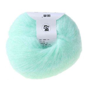 1pc Pure Couleur Soft Mohair Soft Cachemire Fil de laine Creative Diy Châle Écharpe Crochet Fil Fil Fournitures Multi couleurs disponibles Y211129