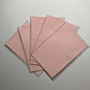 Großhandel 200 teile / los 10 * 7 cm silber polnisch tuch sauberer für wippe schmuckwerkzeuge opp taschen einzeln packung mikrofaser wildleder stoff