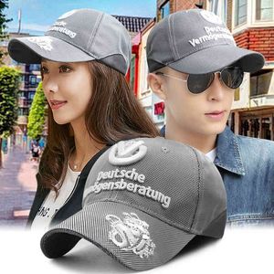 Cała gwiazda samego Silver Grey Racing Hat Męskie Damskie Outdoor Sports Cap Haftowane Czapki baseballowe