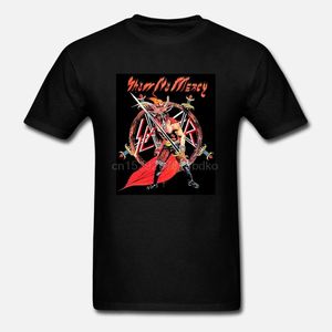 Katil T Shirt toptan satış-Erkek T Shirts Slayer Show No Mercy Black T shirt