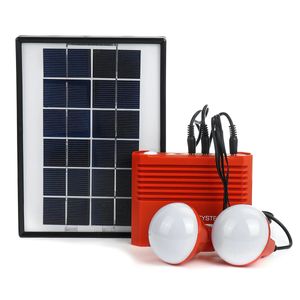 Solar Powered System 3.7V 4400mAh Li-on Battery USB Portable Emergency Light Camping