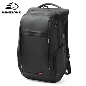 Kingsons 15 inch Laptop Backpacks USB Charging Anti Theft Backpack Men Travel Backpack Water Repellent School Bags Male Mochila 210929