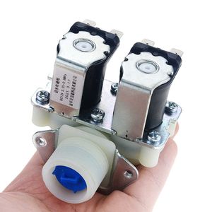 DN20 G3 / 4 1 em 2 DC 12V 24V AC 110V 220V Pressão Dual Elétrica de Água Solenóide Normalmente fechar para a máquina de lavar roupa 210727