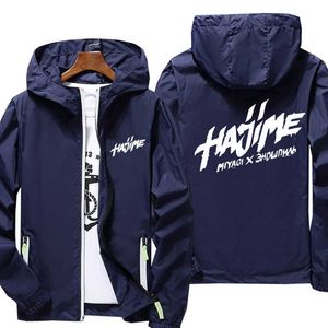 Hajime Miyagi Andy Panda Primavera Verão Casaco para homens e mulheres Casual Windbreaker Zipper Fino Jaqueta masculina 211013