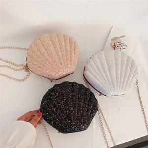 Shoulder purse Handbags Shell Bags Chain Cute Sequins Small Bag Phone Money Pouch Zipper Crossbody for Women Bolsa Feminina