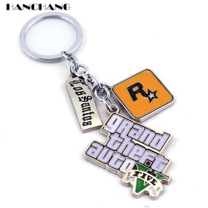 Muti-Pendant Key Holder PS4 Xbox PC Keyfob Game GTA V Grand Theft Auto 5 Keychain For Fans Key Chains Key Ring llaveros