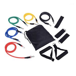 Bandas de resistência 11pcs Conjunto de ioga Fitness Exercícios de fitness Tubos CrossFit Tubes Pedal Excerciser Body Training Gyms Equipamento de exercícios