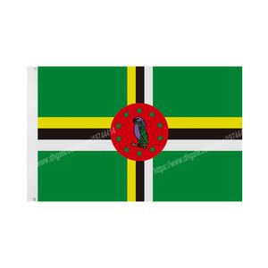 Flagi Dominika Krajowy Poliester Baner Latający 90 * 150 cm 3 * Flaga 5 stóp na całym świecie na całym świecie można dostosować