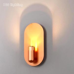 Wall Lamps Nordic Rose Gold LED Lamp El Room Aisle Bedside Foyer Sconce Atmosphere Lighting Fixtures Warm Lights Minimalist