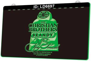 LD6697 Christain Brothersブランデーバー3D彫刻LEDライトサイン卸売小売
