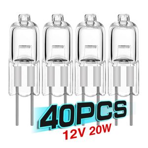 40PCS/LOT SALE Ultra g4 12 v 20 w halogen lamp G 4 12V bulb inserted beads crystal lamps halogens bulbs 20W 12V/ low price