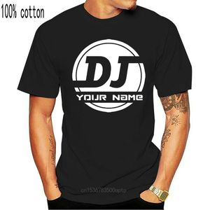 Men's T-Shirts Men Personalised DJ Logo ADD YOUR NAME Music T Shirt Tee For O-Neck Tops Male Short Sleeve Mens Formal