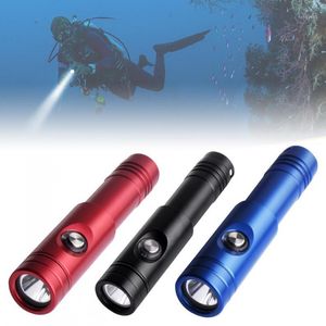 Wholesale underwater switches resale online - XM L2 LED Diving Underwater Meters With Degree Spotlight And Pressure Type Waterproof Switch Flashlights Torche Torches