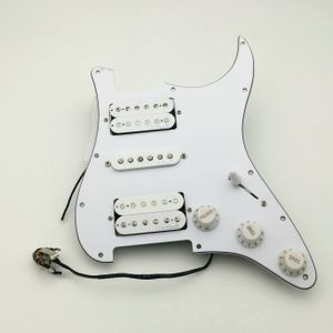 HSH Prewired US Pickguard White WK Alnico 5 Humbucker Pickups