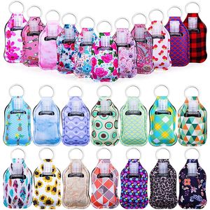 Przenośny 30ml Hand Sanitizer Holders Party Favor Mini butelka Pokrywa do plecaka i torebki (różne wzory)