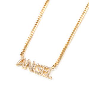 A-Z Name Name Letters Gold Nceptlaces Womens Hling Mens Fashion Hip Hop Jewelry Iced Out Diy Letterndant Netclace