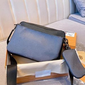 Wholesale shoulder bags mens resale online - 2022 New Handbags Men Leather TRIO Messenger Bags Luxury Shoulder Bag Make Designer Handbag Tote Man s bag