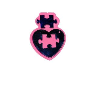 DIY Silicone Mold Heart Puzzle Keychain Moulds for Cake Decoration resin gumpaste Fondant Sugar Craft Molds B3