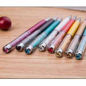 Ballpoint Pennen stks Kawaii Crystal Pen Mode Diamond Metal Nieuwigheid voor School Office Schrijven Stationaire Benodigdheden Bulk