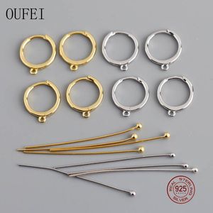 Sterling Silver Earrings For Women Fashion Charm Simple Ear Qin Jewelry Accessories Hoop & Huggie