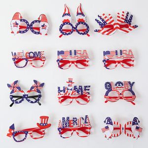 Amerikan bayrağı gözlük ABD vatansever parti güneş gözlüğü tatil gözlük partiler için birçok stilleri sahne