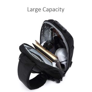 Ozuko 2019 Novo Multifuncional Crossbody Bag para Homens Anti-Theft Ombro Messenger Bags Masculino Impermeável À Prova D 'Água Short Trip Bag Pack Y0721