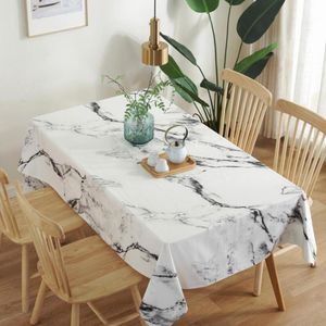Table Cloth Nordic Marble Restaurant Cotton Canvas Tablecloth Party Banquet Dining Cover Modern Mantel Print Obrus ZC086