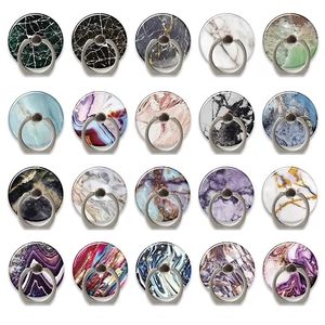 Universal Marble Stone Cell Phone Ring Holder Cellphone Finger Stand 360 Degree Rotation Bracket with Hook