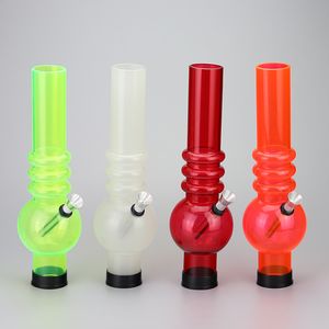 Längd stil hookah shisha akryl plast vatten bongs carb cap dab verktyg rökolja brännare pipes tillbehör