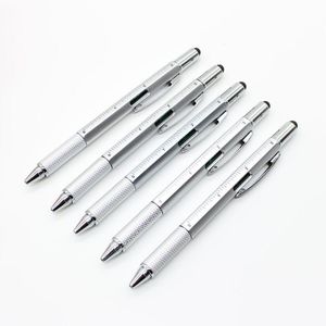 Wholesale school supplies rulers for sale - Group buy Ballpoint Pens In Touch Stylus Pen With Spirit Level Ruler Screwdriver Tool Office School Supplies Hand