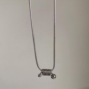 Wholesale silver beaded choker for sale - Group buy Chokers Origin Summer Unique Design Spring Round Beaded Pendant Necklace For Women Girls Punk Silver Color Geometric Jewelry